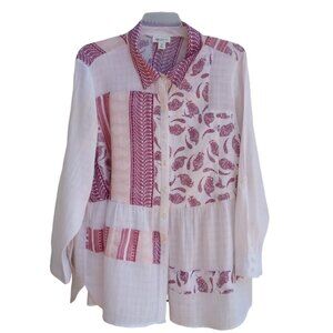 Style & Co boho gauzy blouse sz 3X (#0105)